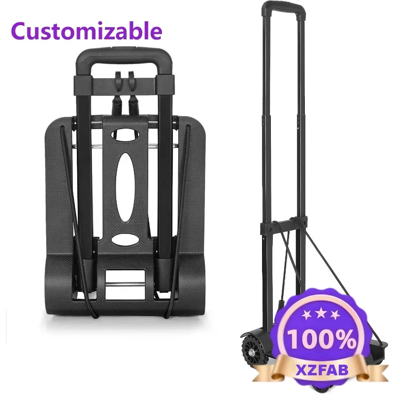 Factory Direct 2026 Folding trolley, lightweight courier trailer, portable flatbed, household shopping trolley
