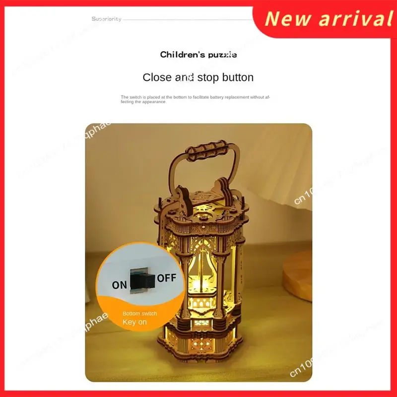 N89R 3D деревянные пазлы для взрослых Наборы моделей винтажных фонарей со светом, 3D деревянные наборы моделей фонарей для сборки дома