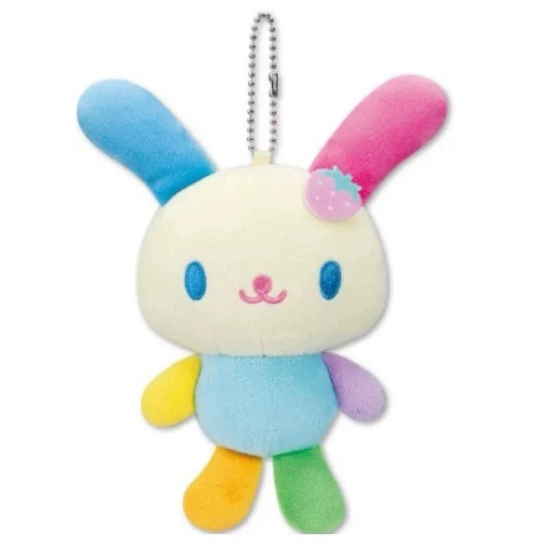 Zeldzame Usahana pluche sleutelhanger beperkte aardbei zwart-wit konijntje schattige Kawaii tas sleutelhangers charme bal ketting sleutelhanger cadeau