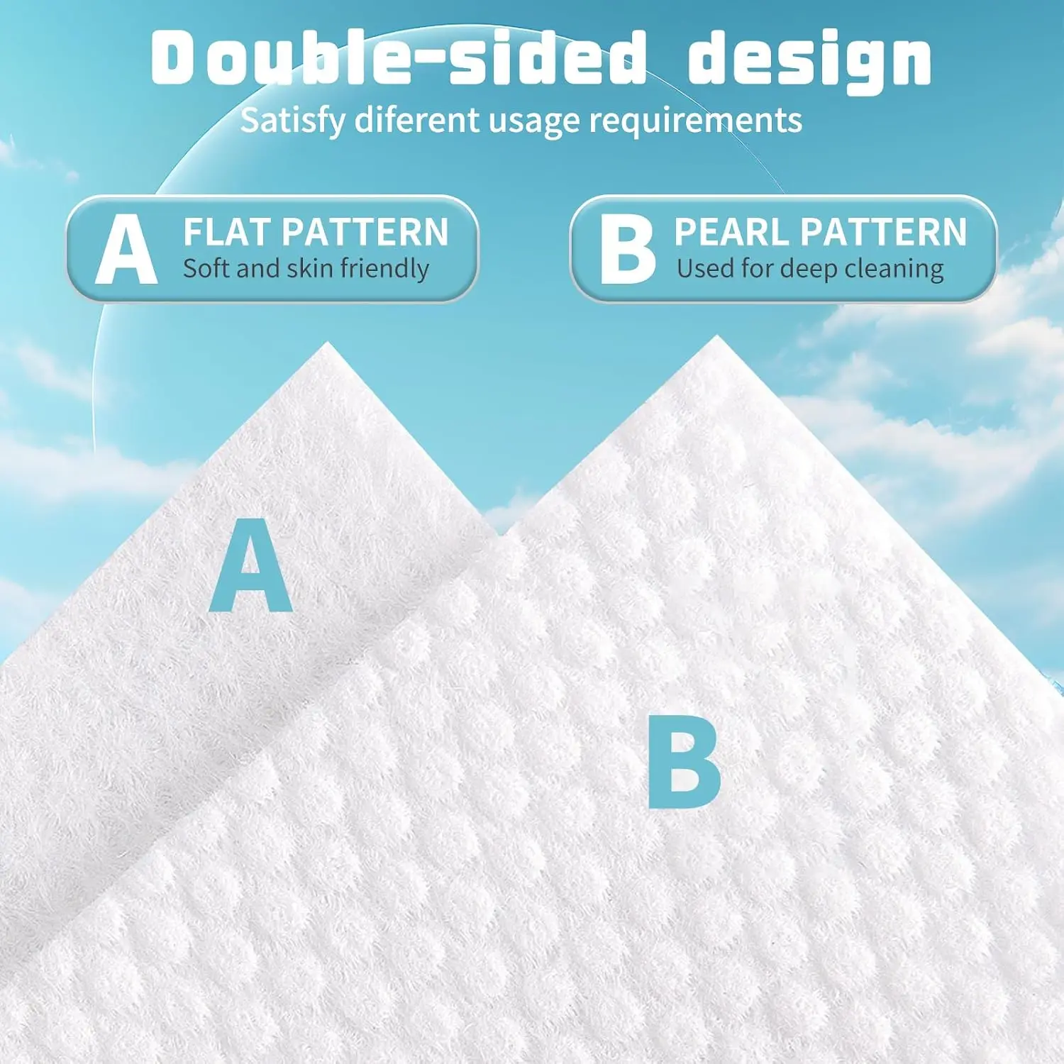 Disposable Face Towels 100ct, Soft Thick Cotton Facial Wipes for Sensitive Skin, Makeup Remover & Cleansing