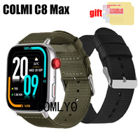 3in1 Wristband for COLMI C8 Max Smart watch Strap Band Nylon Canva Belt Screen Protector film