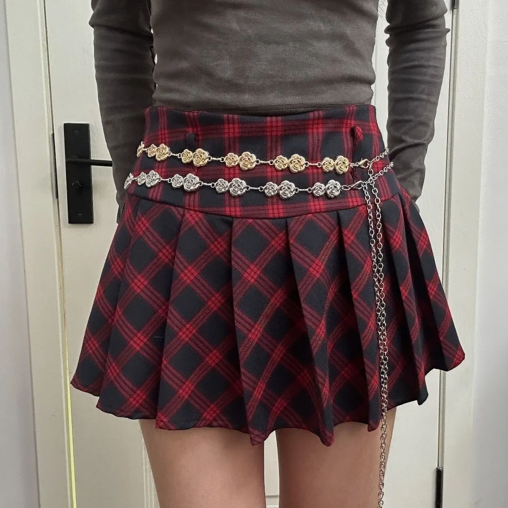 トレンディで多用途なメタルウエストチェーン ​   ゴールド/シルバー調整可能 ​ ヴィンテージウエストアクセサリー ​   レトロ ​ 装飾スカートチェーン ​   女性向け