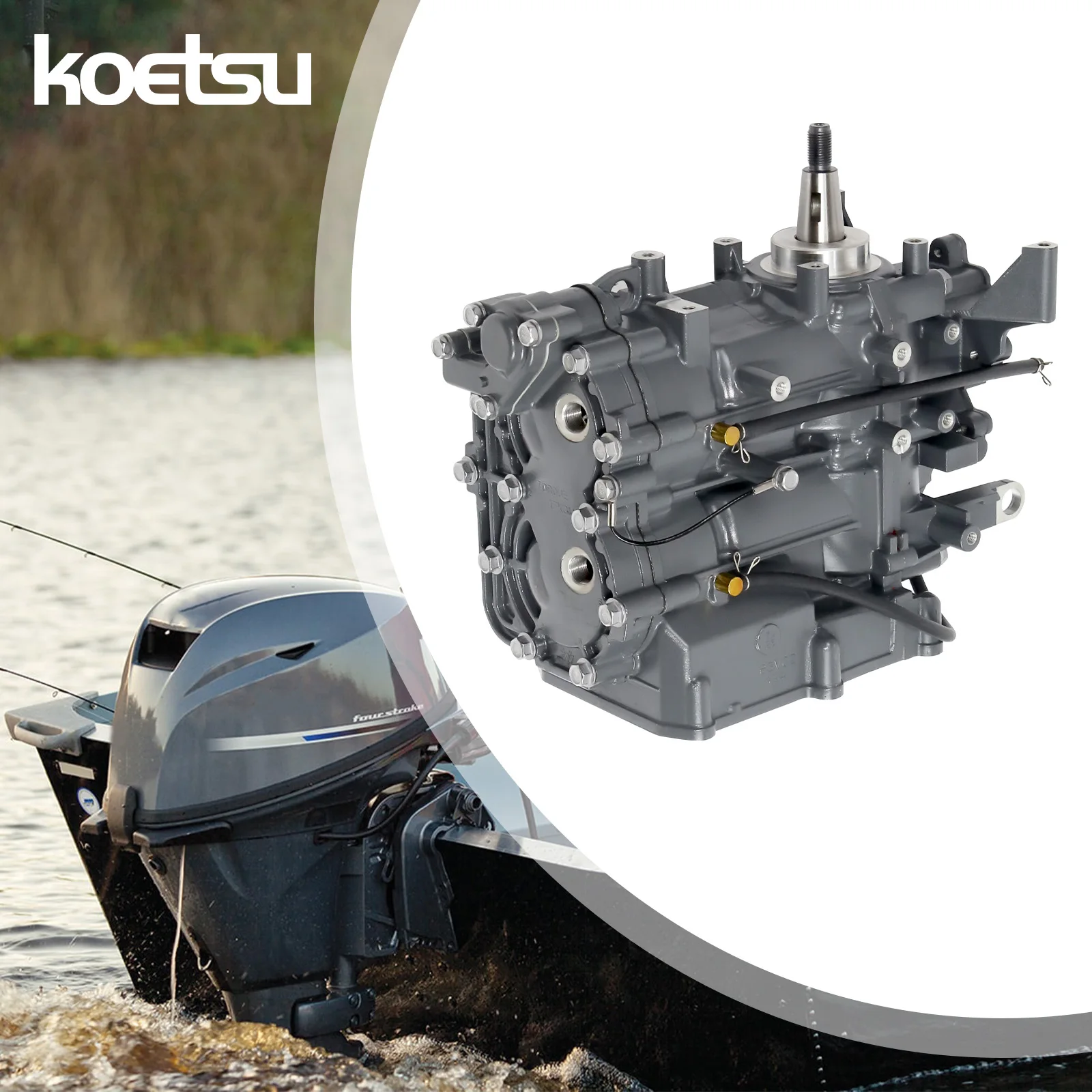 Engine Assembly Suitable for Yamaha Outboard Motors; Boat Engine Parts Kit; Two-Stroke, 15, 30, 40 HP