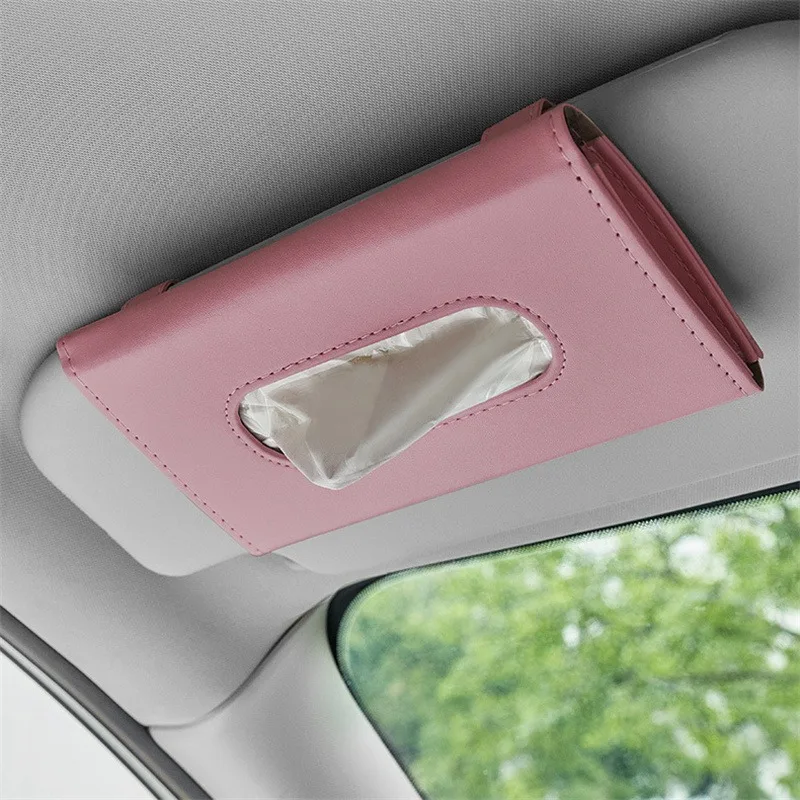 1Pcs Car Tissue Box Towel Sets Car Sun Visor Tissue Box Holder Auto Interior Storage Decoration for BMW Car Decor Accessories