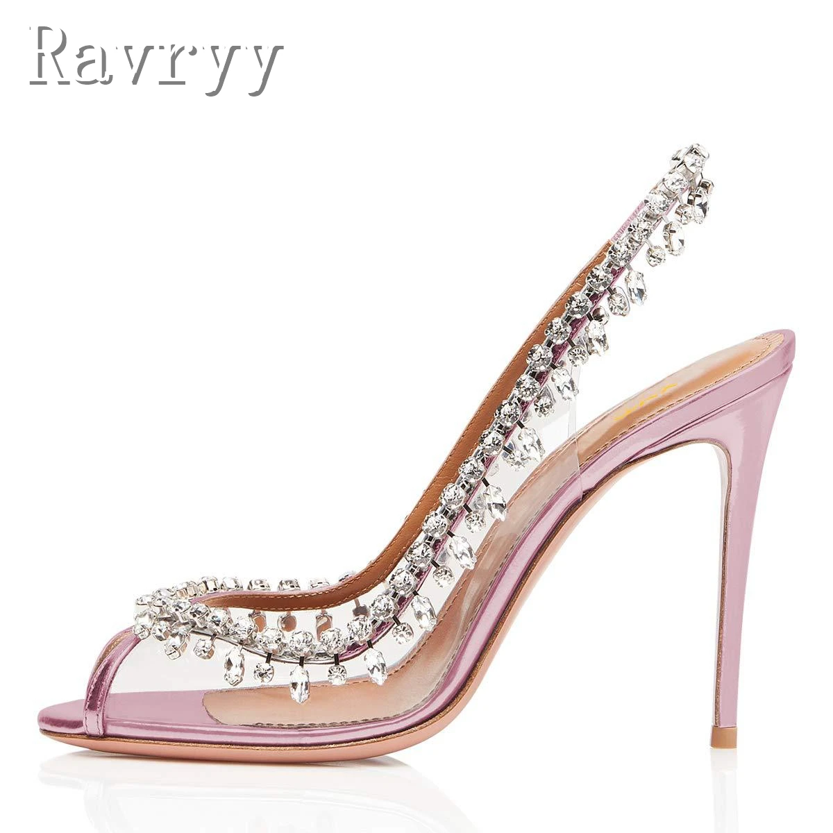 Pvc Open Toe Super High Heel Women Sandals Sex Crystal Pumps Summer Luxury Dress Wedding Party Bride Shoes Feminine