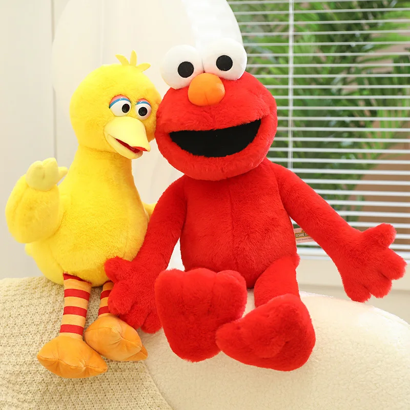 Cartoon 30cm Sesame Street Plush Doll Red Elmo Blue Cookie Guy Yellow Big Bird Plush Toys Super Soft Children's Birthday Gift