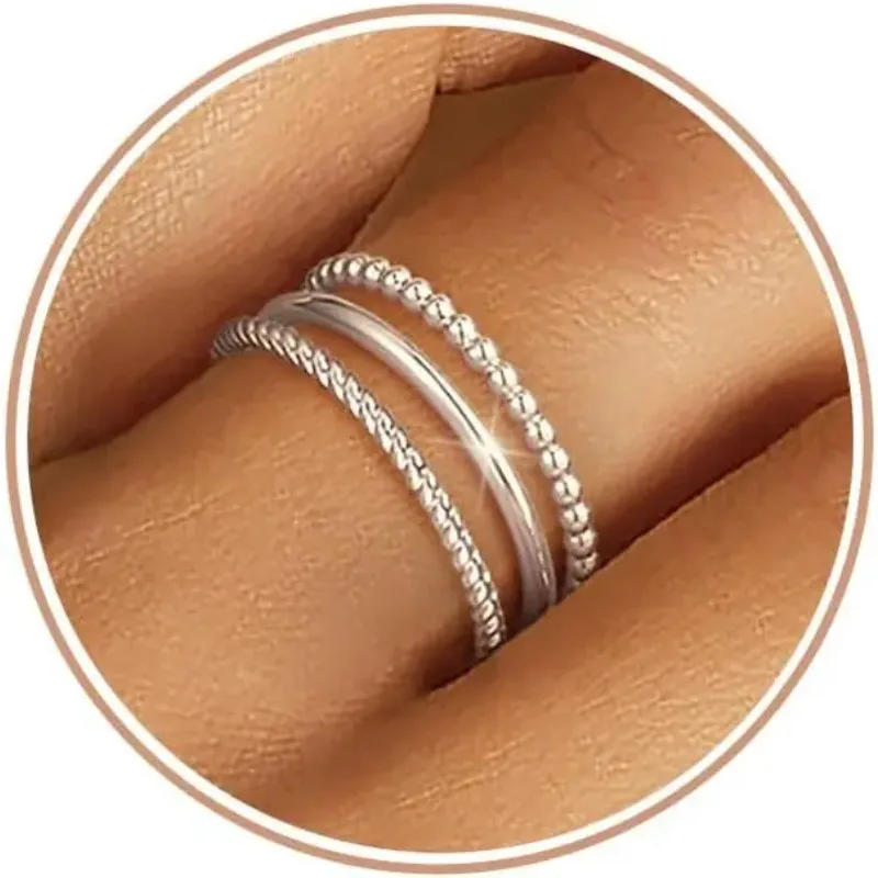 Women Non Tarnish Stackable 1.3mm Thin Ring 14K Gold Plated Dainty Ring Set Trendy Thumb Pinky Ring Wedding Bands Promise Gifts