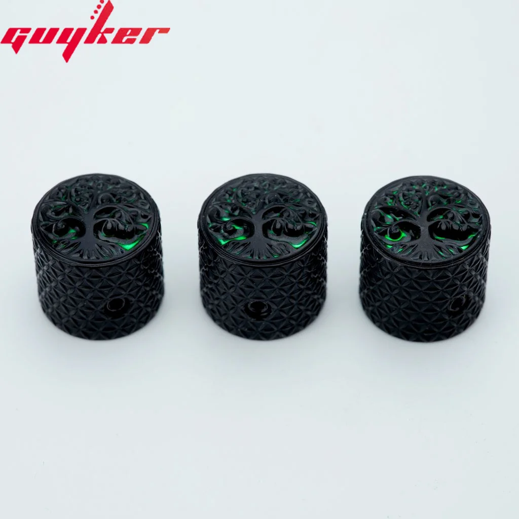 GUYKER Surface Large Tree Of Life Potentiometer Knob Inner Diameter 6MM for Guitar Bass Accessories