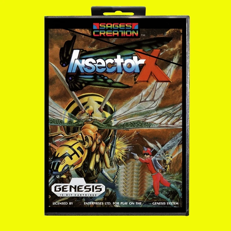 

Игровая карта INSECTOR X MD, 16-битный чехол из США для картриджа игровой консоли Sega Megadrive Genesis