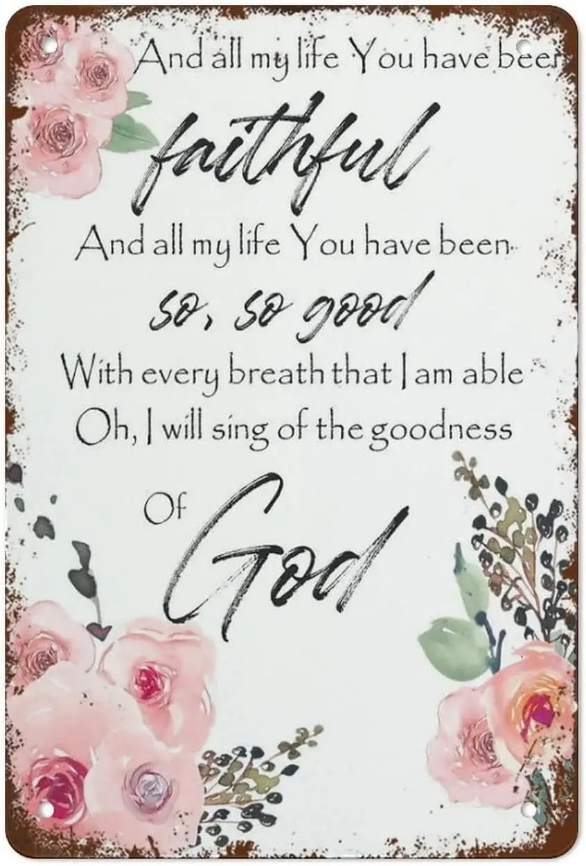 Funny Metal Tin Sign Goodness of God Retro Poster Wall Art Sign Wall Poster Home Bar Shop Decorations Coffee Vintage for Outdoor