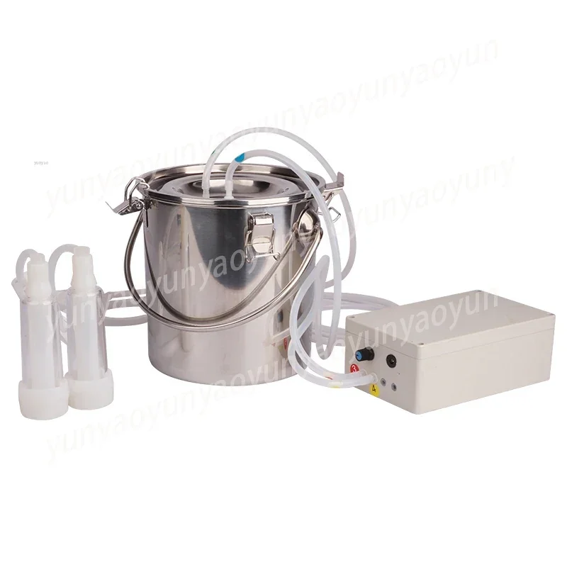 5L Electric Milking Machine for Goat 220V Pulsating Milking Machine Stainless Steel Milker Bucket Farm Livestock Tool V3Q5E4