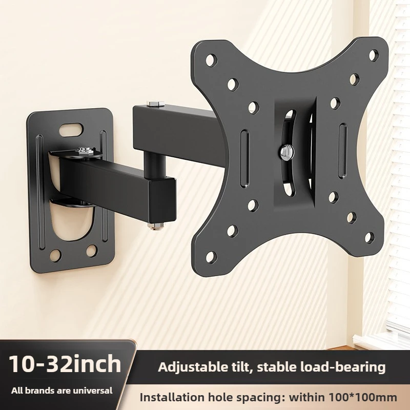 Soporte de montaje en pared para Monitor de TV de movimiento completo, brazos articulados, rotación de extensión de inclinación giratoria para la mayoría de televisores curvos planos de 10-32 pulgadas