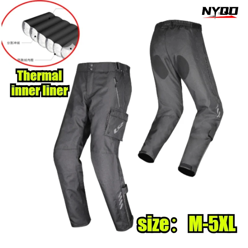 

LS2 MP180 Waterproof Snowmobile Pants Winter Cycling Windproof Warm Motorcycle Trousers Quick Dismantling 코미네