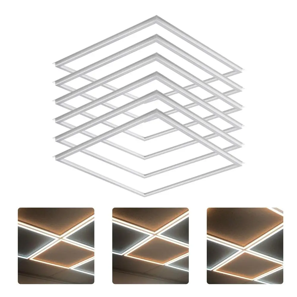 LED Panel Lights 5CCT Selectable 20W 30W 40W Edge Lit Drop Ceiling Grid Long Lasting 50000 Hours Modern Design 2600 3900 5200LM