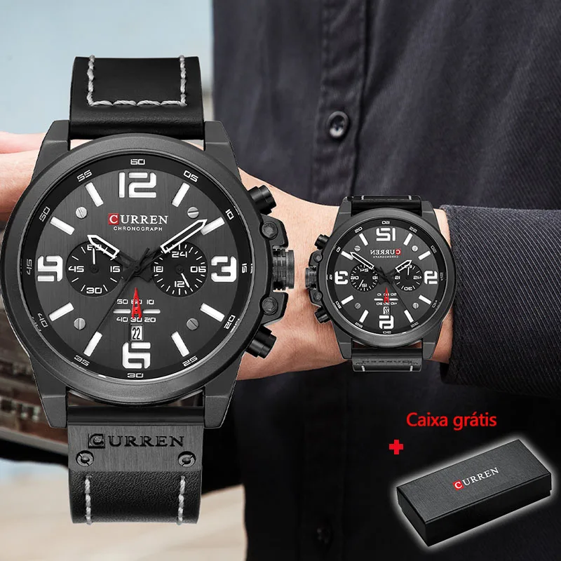 Male Wristwatch Clock Montre Homme CURREN 8314 Top Brand Luxury Leather Quartz Men Watches Date Business Sport Watch For Men view 4