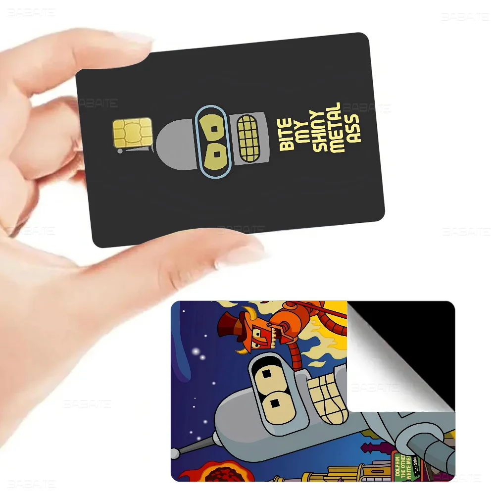 F-Futurama B-Bender Art Different Styles Poker Sticker Film Tape Skin For Credit Card Debit Card Big Chip