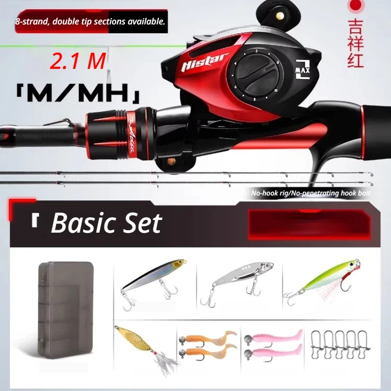 

Набор для рыбалки Histar Musa Luyia: Удочка из карбона с двойными кончиками, для дальнего заброса, с пистолетной рукояткой, катушка для бейткастинга, защита от перебежки лески, тормозная система MSX