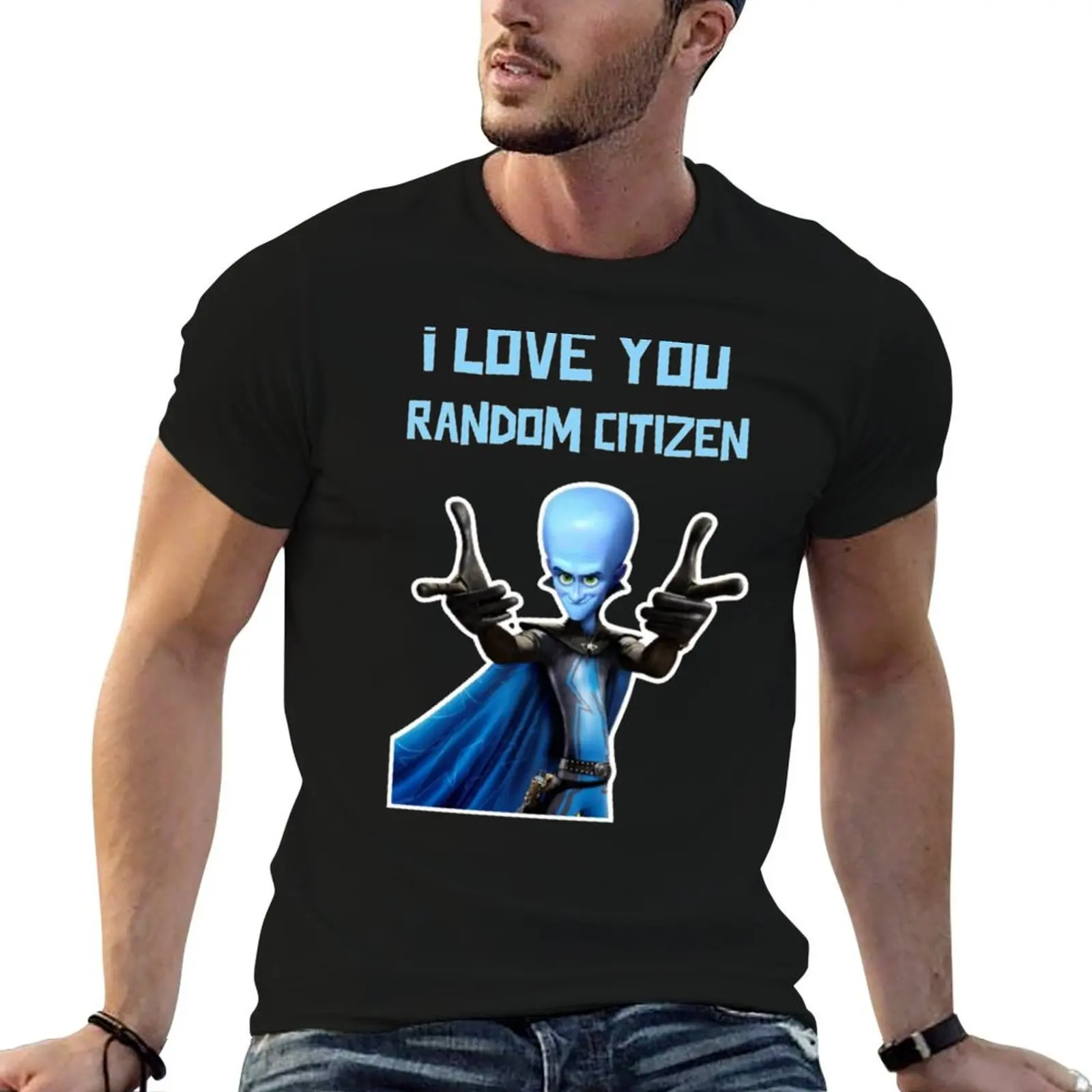 MEGAMIND-Camiseta Citizen aleatoria, camisetas para hombre, camisetas informales para hombre, Camiseta de algodón