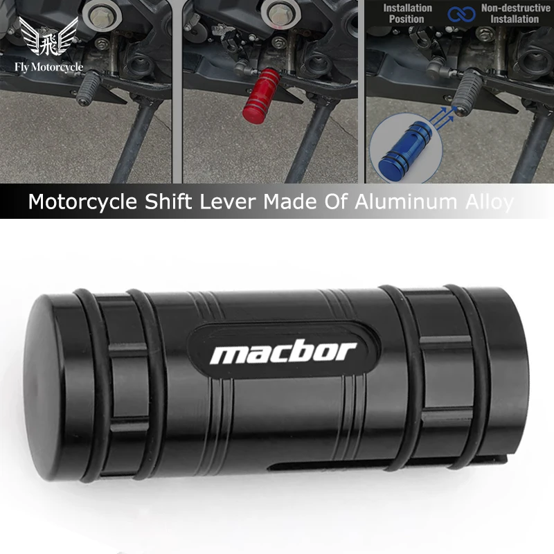 Extensor de Pedal de Câmbio CNC para Motocicleta Macbor Montana XR1 XR5, Aumentador de Pedal Fun Rockster 125 Eight Mile 500 XR3