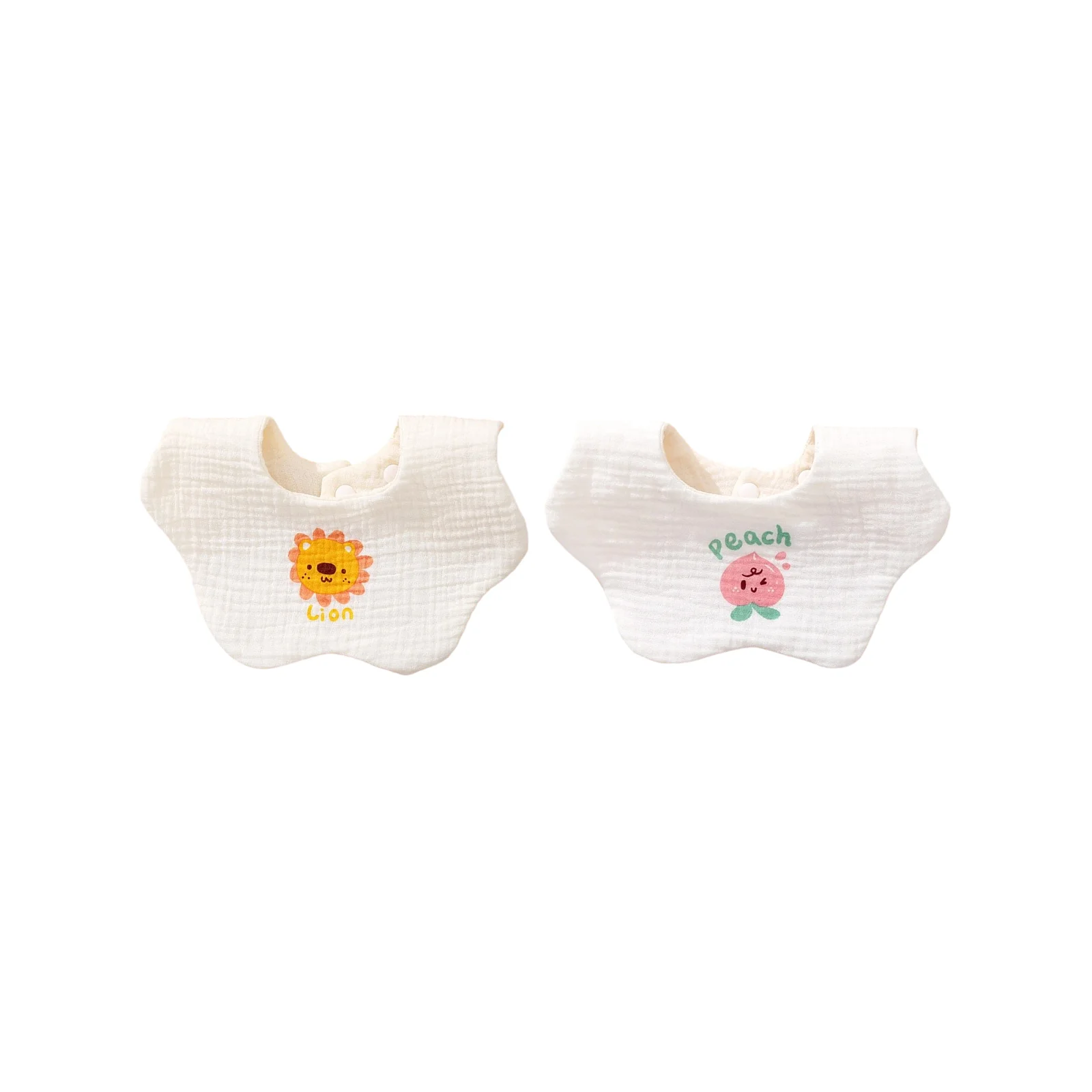 

Комбинация детского слюнявчика и полотенца для рта: в стиле льва + в стиле персика