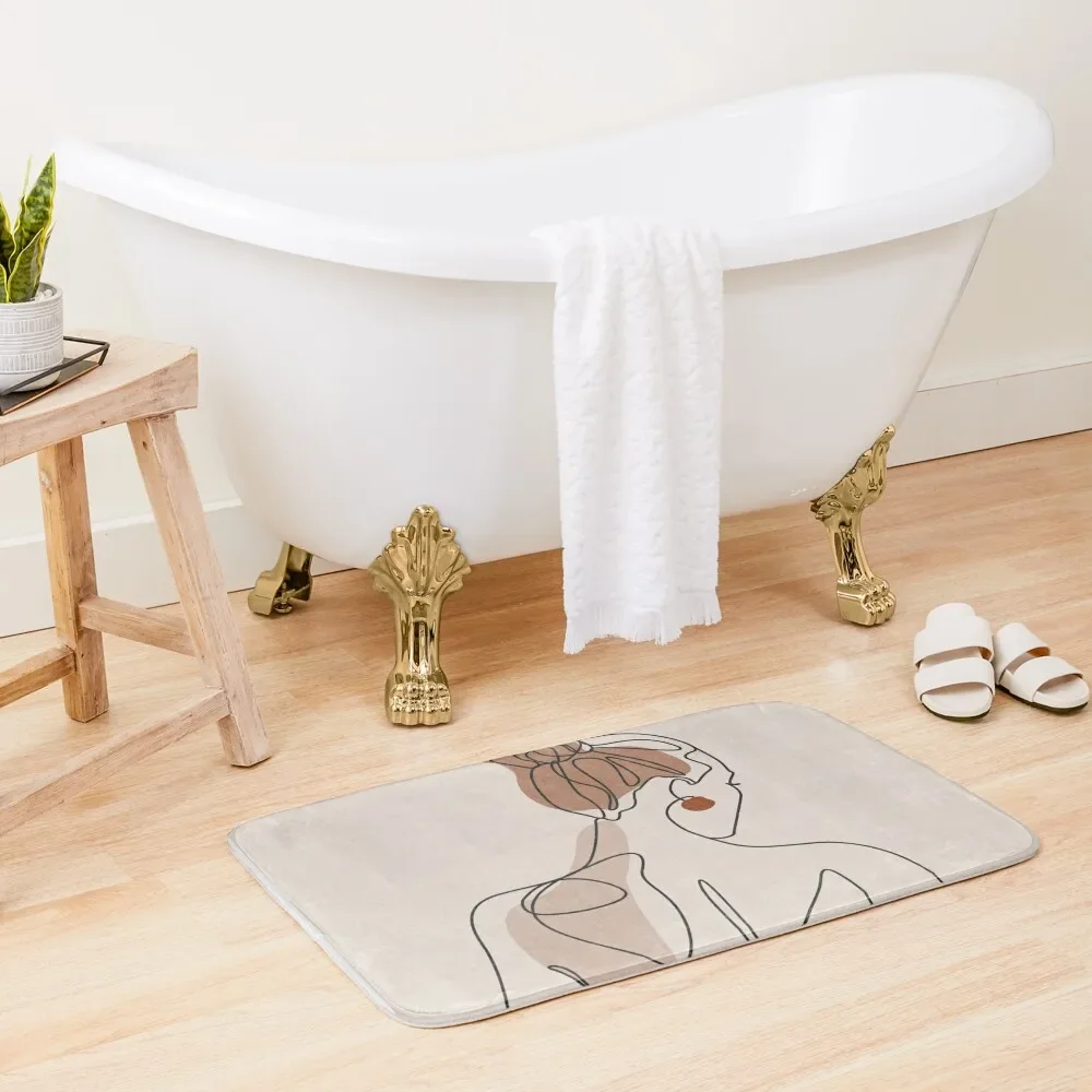 

Line Woman Body Bath Mat Mats For Bathroom And Toilet Wc Mat