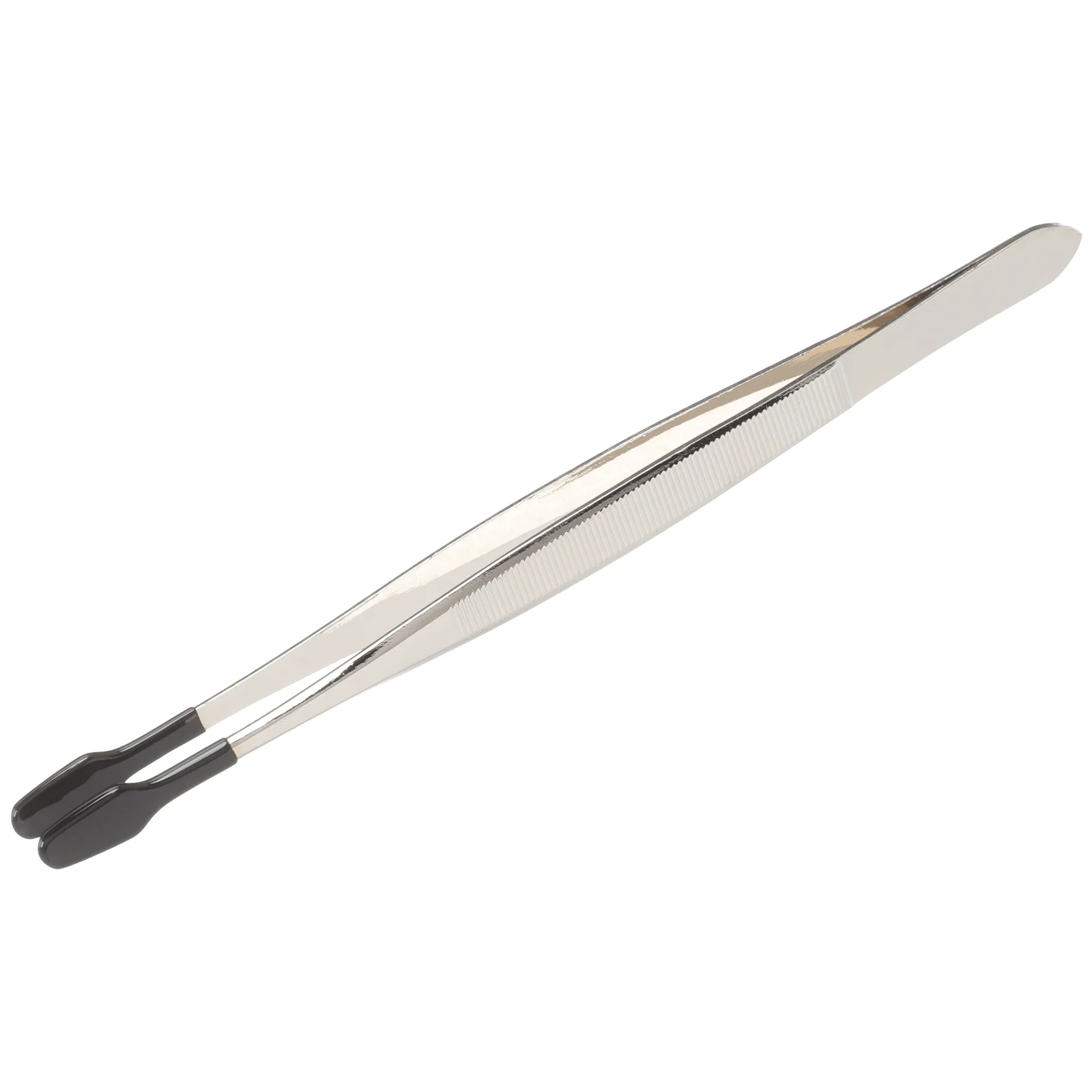 Imagem -01 - Pinças de Artesanato Borracha Revestida Plana Clipe Longa Jóias Adesivos Precision Craft Laboratory Tool Aço Inoxidável pincas de artesanato borracha revestida plana clipe longa joias adesivos precision craft laboratory tool aco inoxidavel 01
