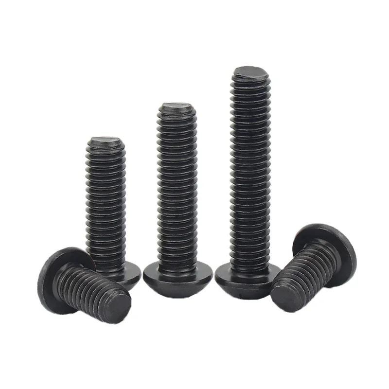 Hexagon Hex Socket Bolt M1.6 M2 M2.5 M3 M4 M5 M6 M8 M10 Black Carbon Steel Allen Button Round Head Screw Grade 10.9