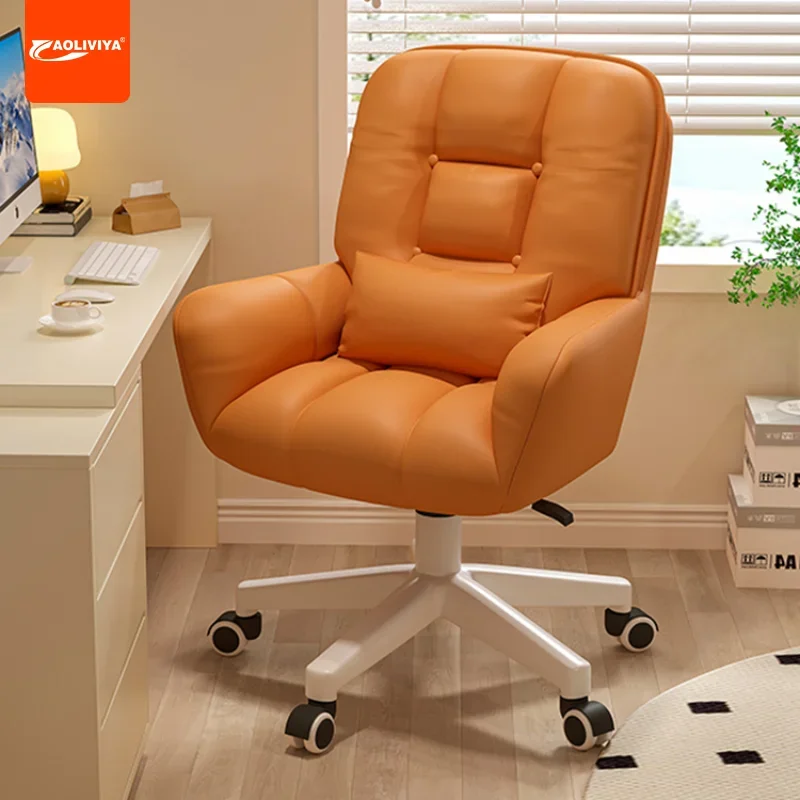 

Aoliviya Computer Chair Comfortable Home Office Seating Girls' Bedroom Makeup Chair Dormitory College Student Desk Backrest Swiv