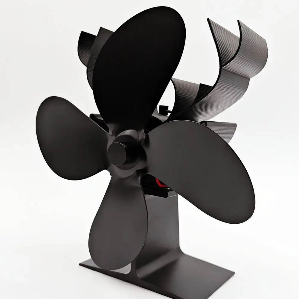 Eco Friendly Thermal Stove Fan Includes Unique Elk Design Metal Blower For Wood Burning Fireplace Performance