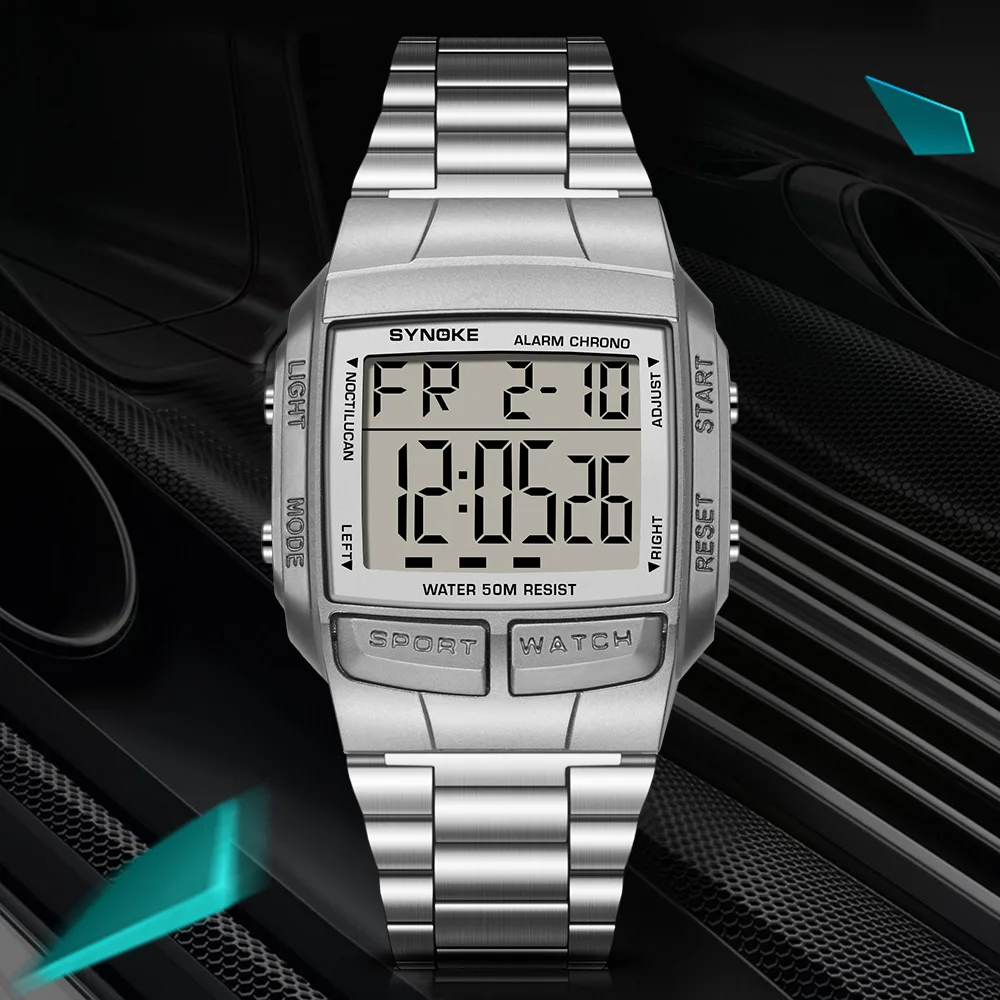 SYNOKE Military Sports Watches Electronic Men Watches Top Brand Luxury Male Clock Waterproof LED Digital Watch Relogio Masculino