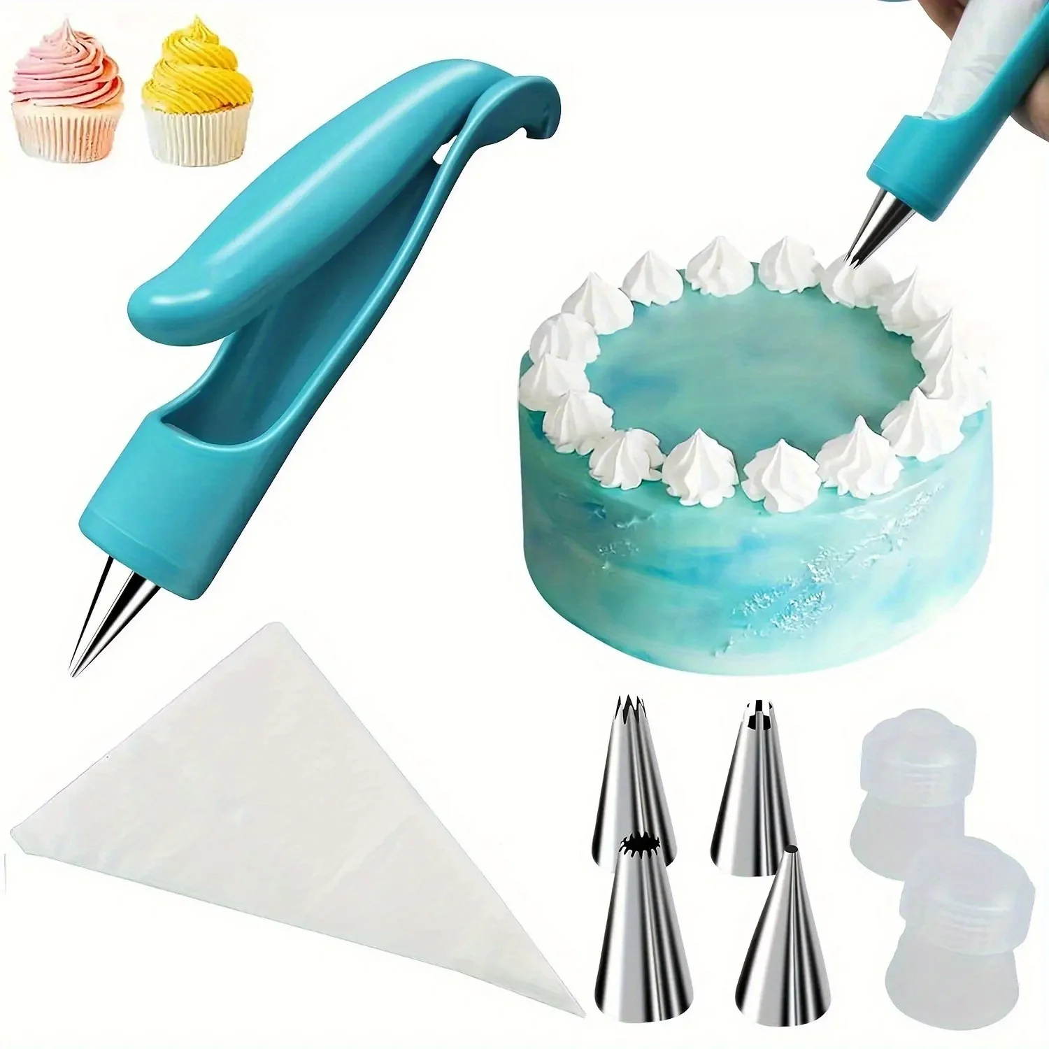 Complete Cake Decorating Kit Baking Tools Set w,  Perfect for Birthday Cakes, Wedding Desserts & Holiday Baking