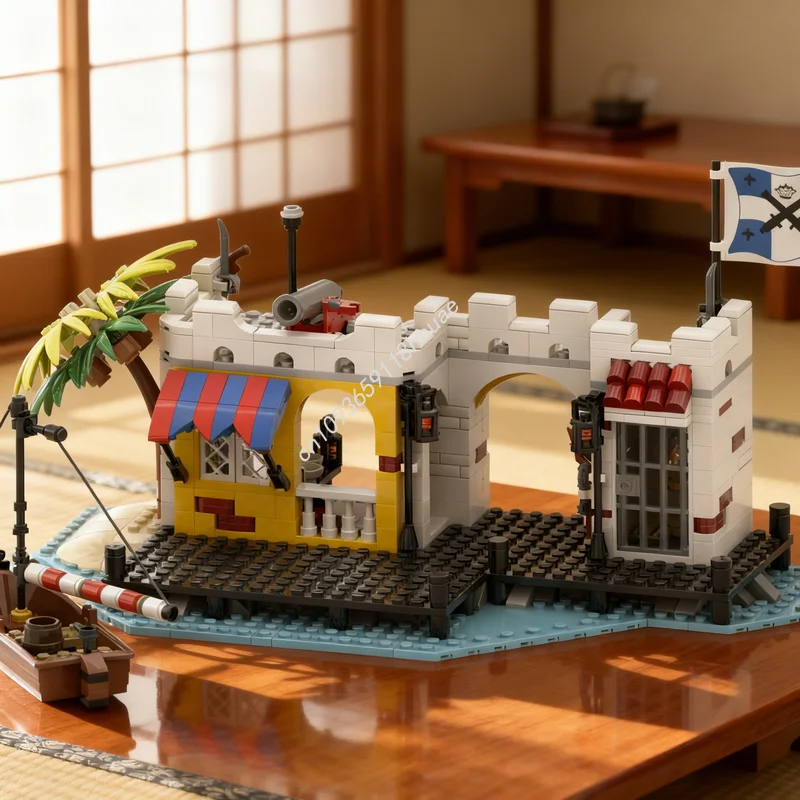 

583pcs MOC Lagoon Lock Remake Pirates I Model Building Blocks Toy Festival Gifts Architecture Creative Education DIY Idea