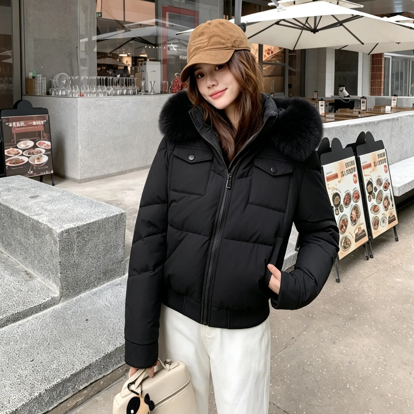 Thickened winter cotton-padded clothes women's short design sense hooded 2026 fashion cotton-padded clothes new Korean version