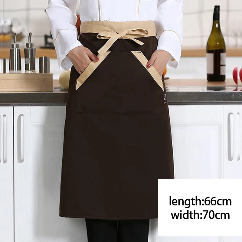 シェフエプロン ビストロキッチン クッキングベーキング ハーフエプロン ホテルウェイターエプロン レストラン 洋食レストラン ウエストエプロン