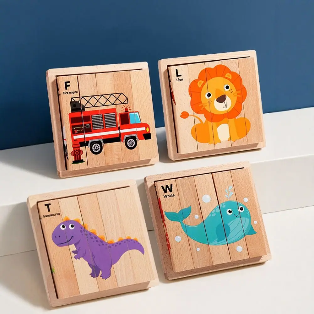 

Деревянные детские деревянные головоломки с животными, развивающие деревянные головоломки Монтессори, игрушки, 3D одинаковые развивающие игрушки-головоломки