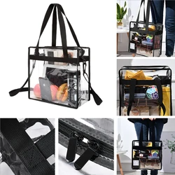 Tote Shoulder Travelling Cosmetic Bag pvc Transparent Large Capacity Waterproof Adjustable Shoulder Strap and Handle