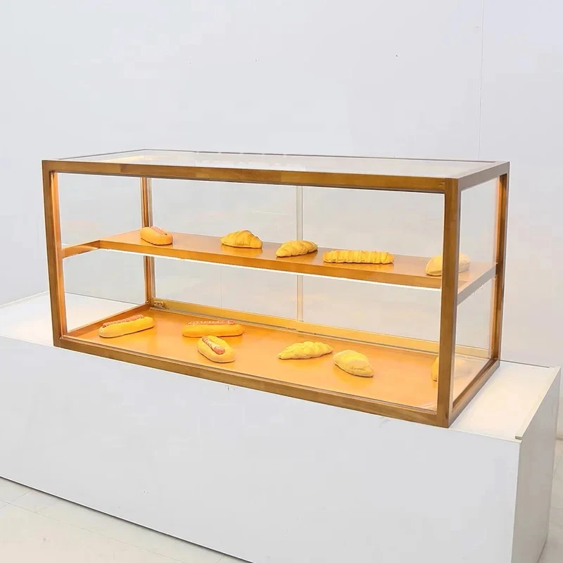 

custom.Elegant Tabletop Glass Bakery Cake Dry Food Pastry Display Cabinet Showcase Coffee Bakery Shop Home Decoration