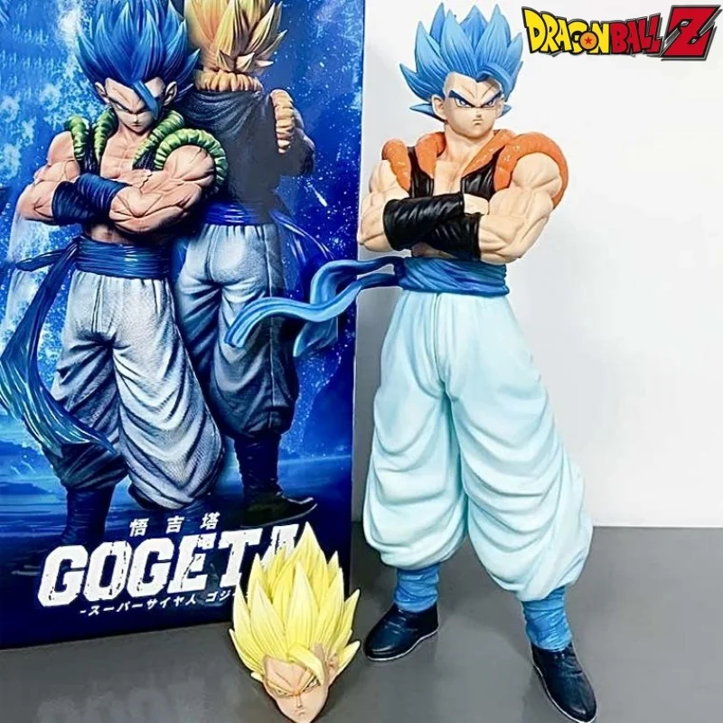 30cm Dragon Ball Z Vegetto Action Figure With Two Heads Anime Dbz Gogeta Figuras Manga Figurine Gk Statue Model Ornament Kid Toy