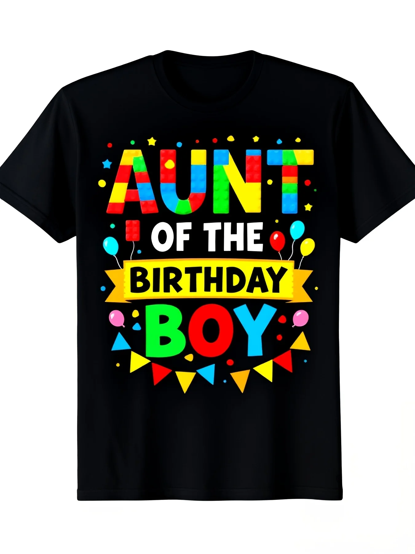 Birthday Master Architect's Auntie T-shirt, 2 vintage casual short-sleeve T-shirts, round neck with printed pattern, suitable for daily commuting and outdoor activities, machine washable
