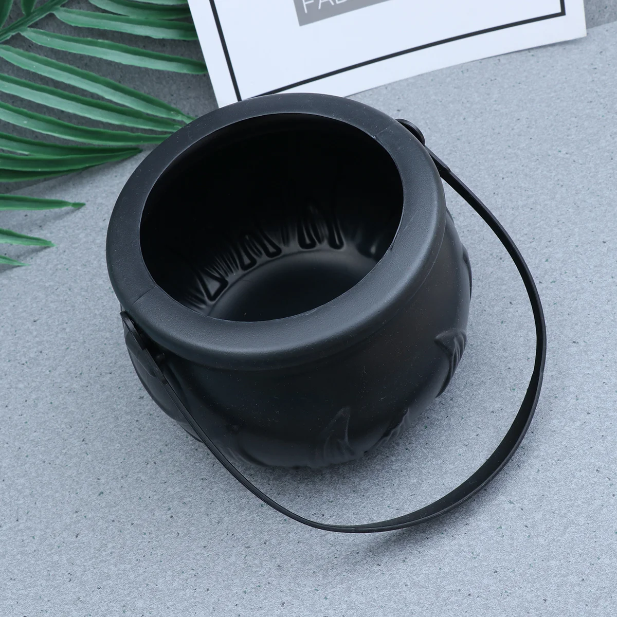 

4 шт., ведра ведьмы на Хэллоуин, большая емкость, держатель для конфет для детей, портативная пластиковая круглая корзина, подарок для вечеринки