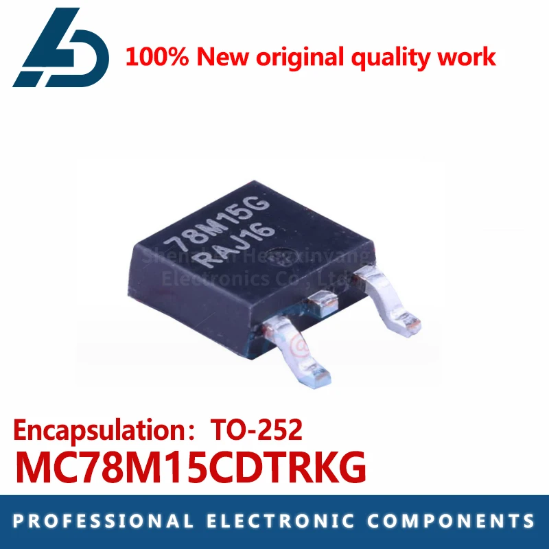 10PCS    MC78M15CDTRKG Silk Screen 78M15G package TO252 0.5A 15V three-terminal regulator