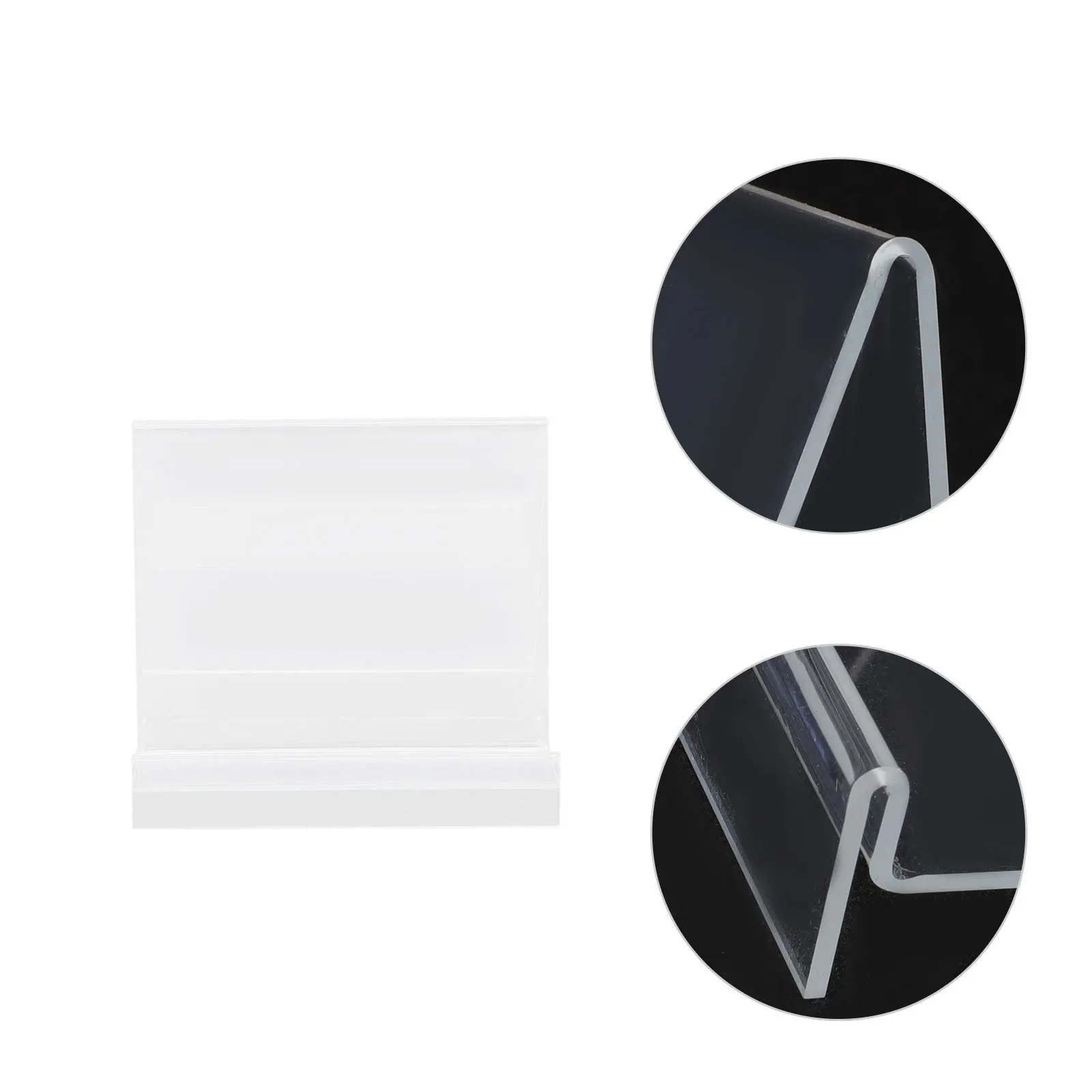 

2Pcs Clear Acrylic Book Brackets Portable Bookshelves Desktop Display Stands Record Holders for Albums and Books