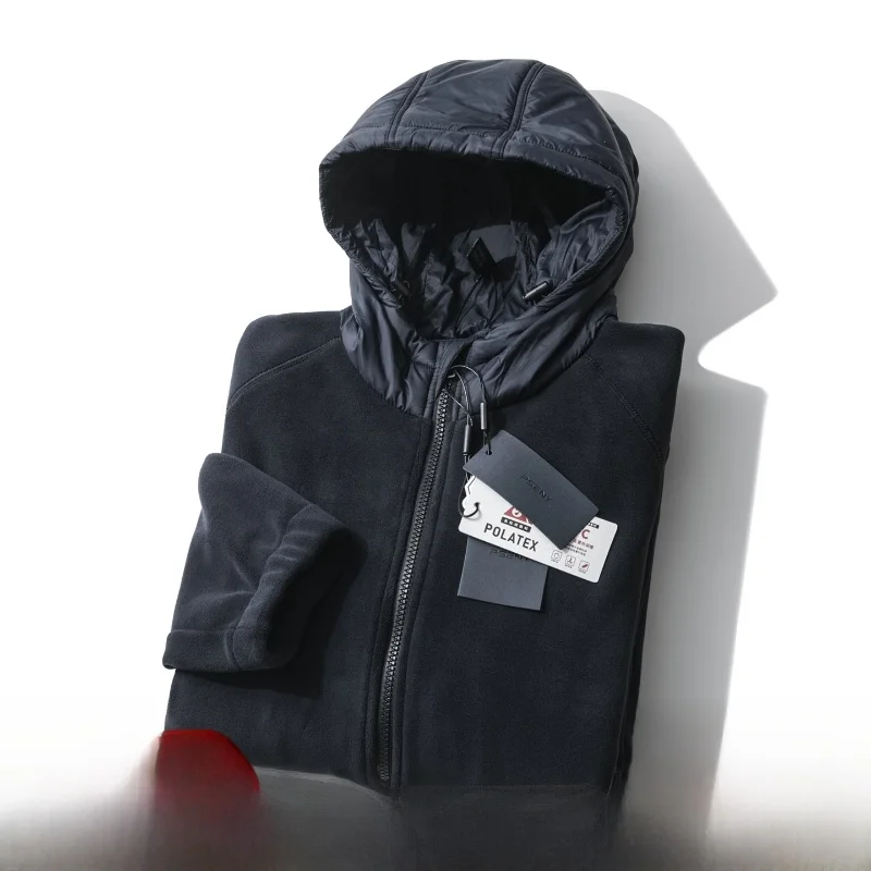 

Heavyweight 3980 Grade Men's Jacket Hooded Fleece Warmth Windproof Autumn Winter Fashion Urban Style Polyester Fiber Zipper C...