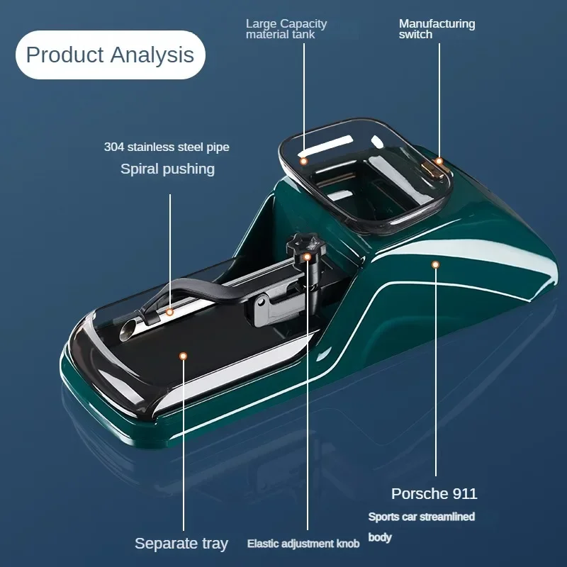 SMO New 6.5/8mm Electric Cigarette Rolling Machine with Roller Tray Stainless Steel Tobacco Injector Maker Smoke Accessories