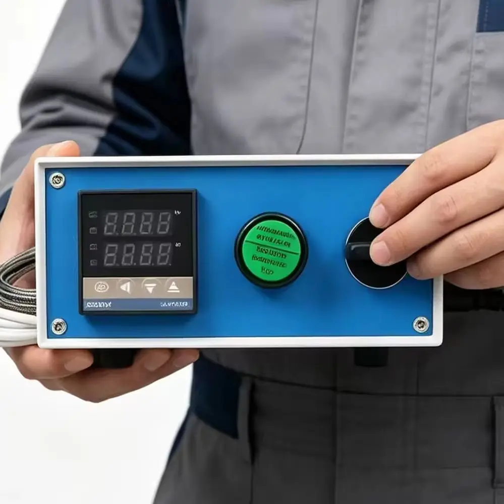 Temperature Controller Box 800W, Pre-wired PID Control Unit with Switch and Alarm for Heating Coil Thermocouple Extruder