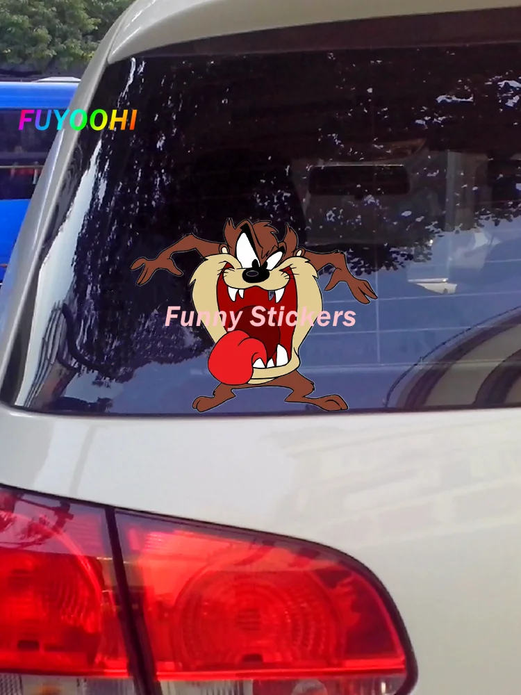 

FUYOOHI Funny Stickers Exterior Accessories Personality PVC Decal TAZ Tasmanian Devil Car Sticker Motorcycle Laptop Decorative