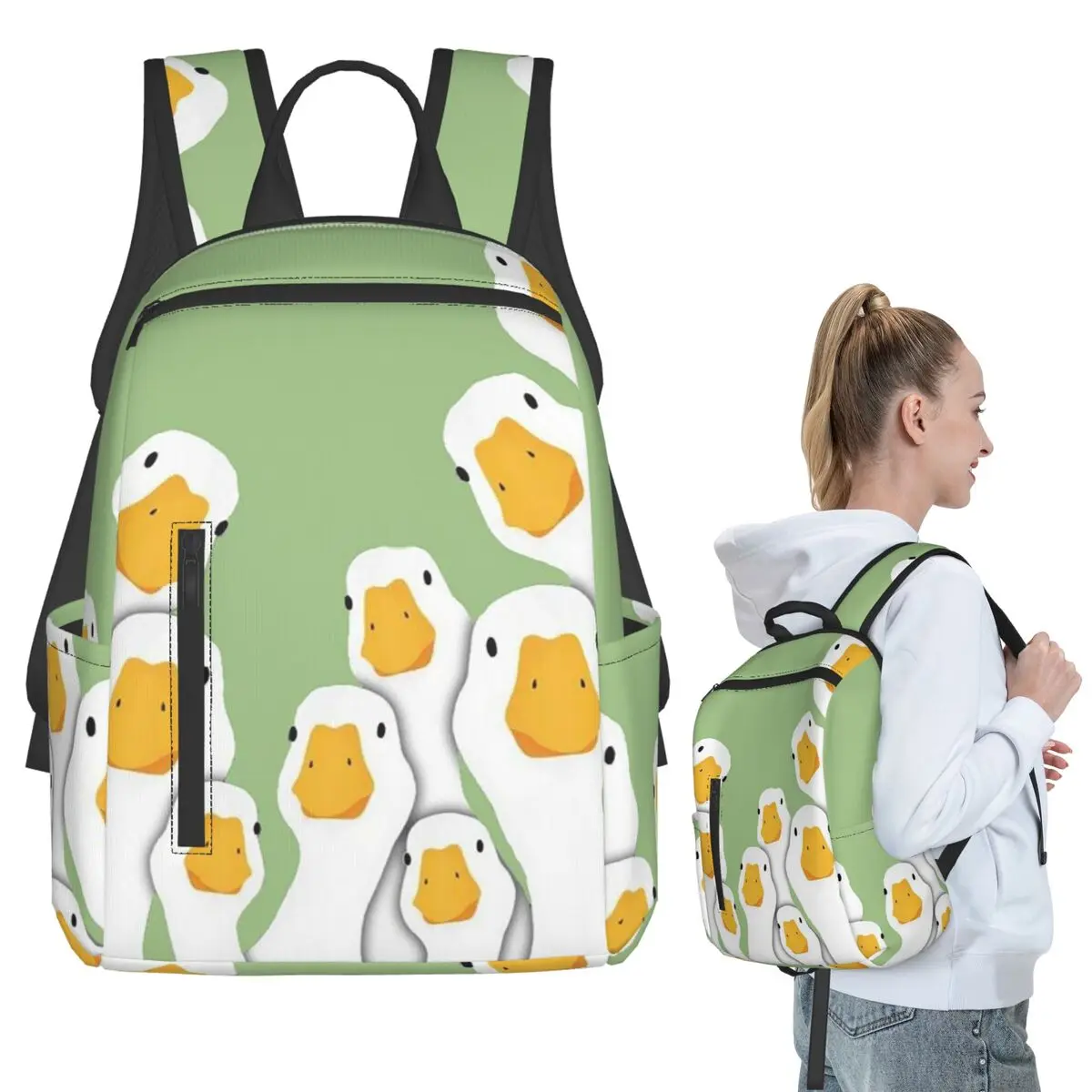 

Cartoon Popular Goose Animal Backpack Student BookBag Children School Bag Laptop Shoulder Bags Men Women