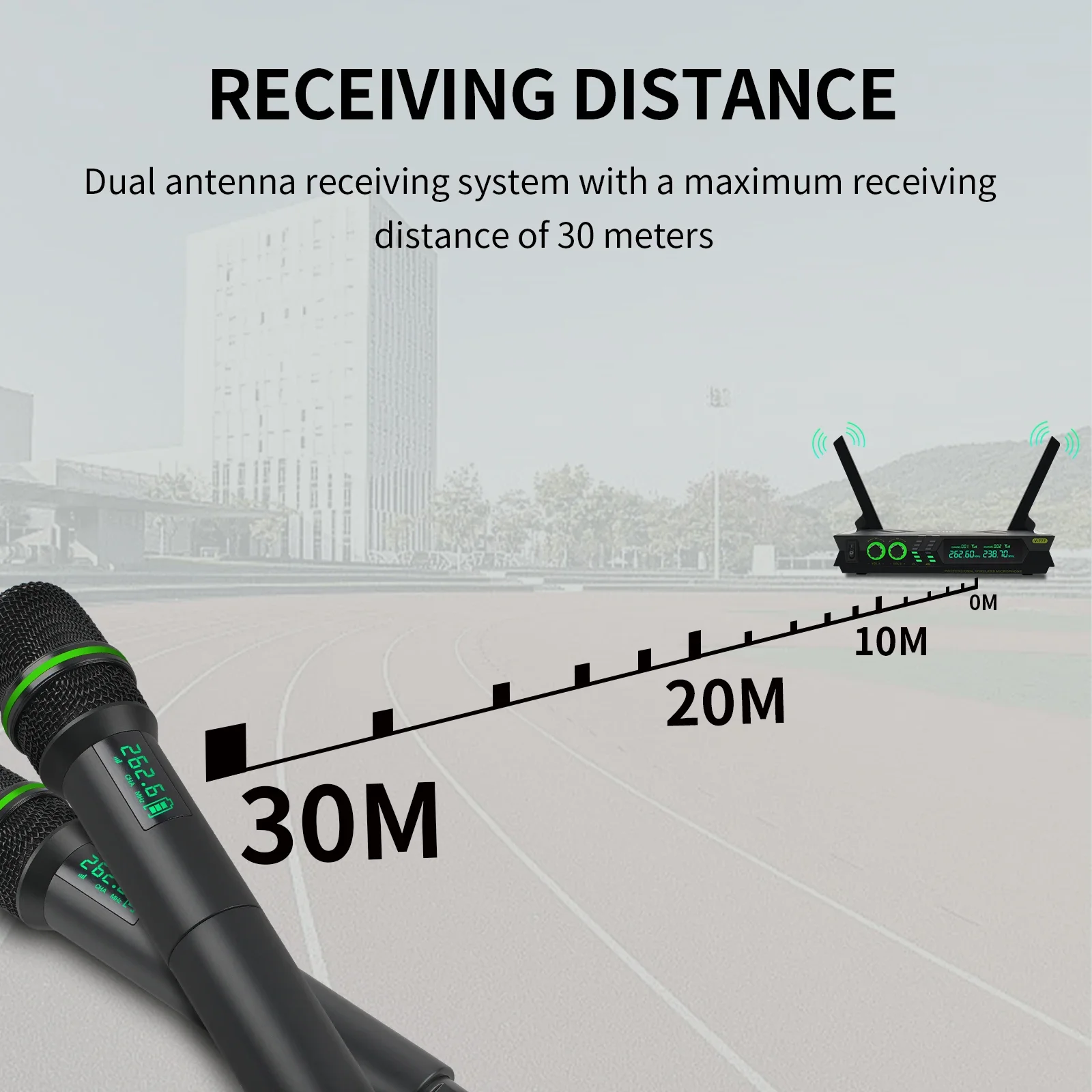 XTUGA V777 VHF Microfono dinamico wireless professionale Modulazione automatica della frequenza per conferenze karaoke in chiesa sul palco
