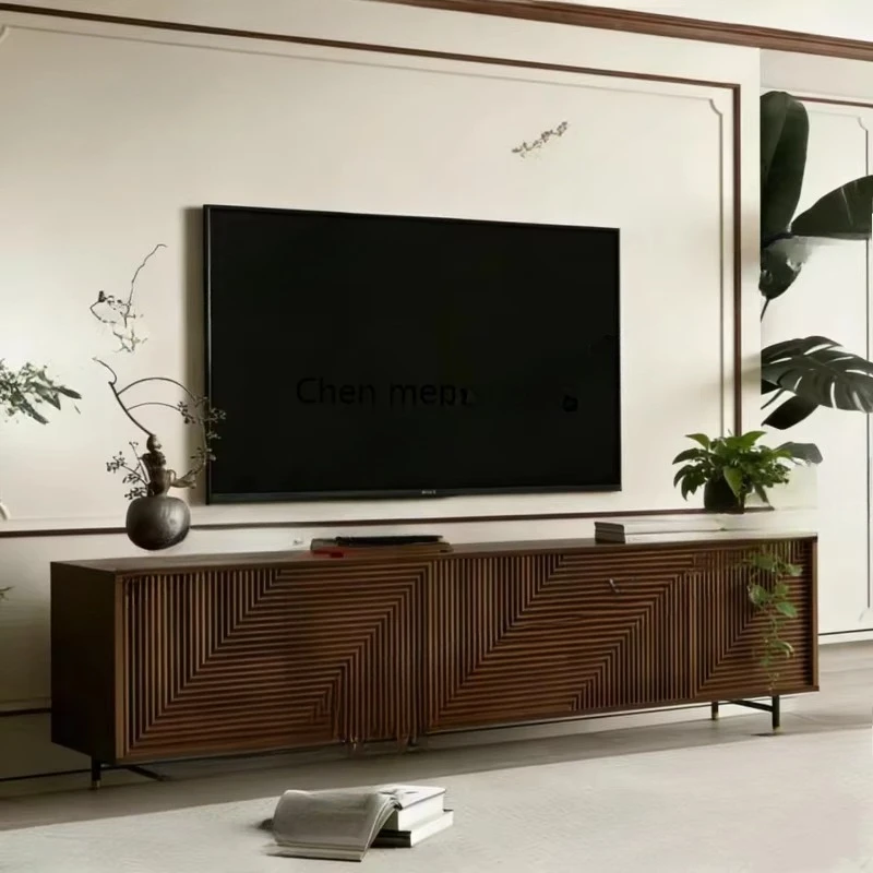 Brown Drawers Tv Cabinet Custom Modern Design Wooden Vintage Tv Cabinet Living Room Display Space Fernseher Tisch Furniture Home