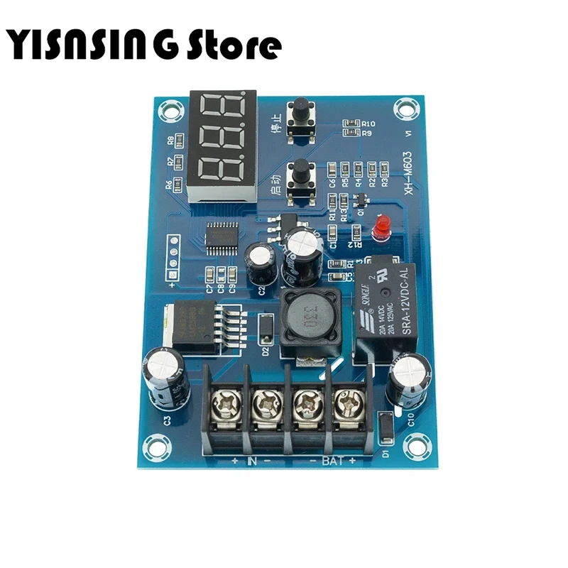 XH-M603 Charging Control Module Digital LED Display Storage Lithium Battery Charger Control Switch Protection Board 12-24V